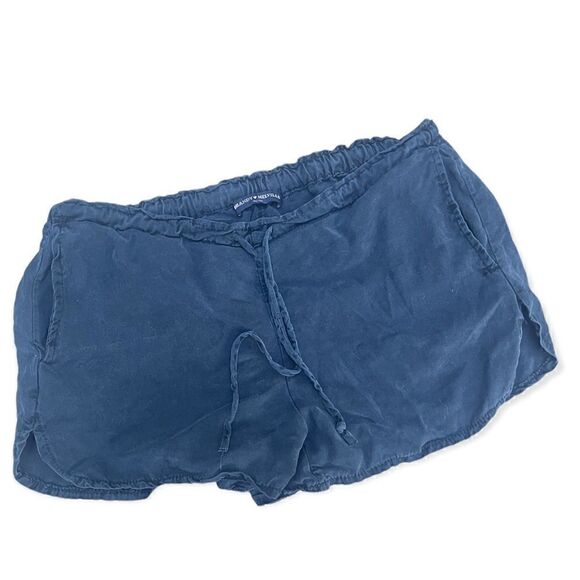 BRANDY MELVILLE CHARCOAL GRAY FADED BLACK COTTON DRAWSTRING SUMMER SHORTS OS S/M - Picture 3 of 9